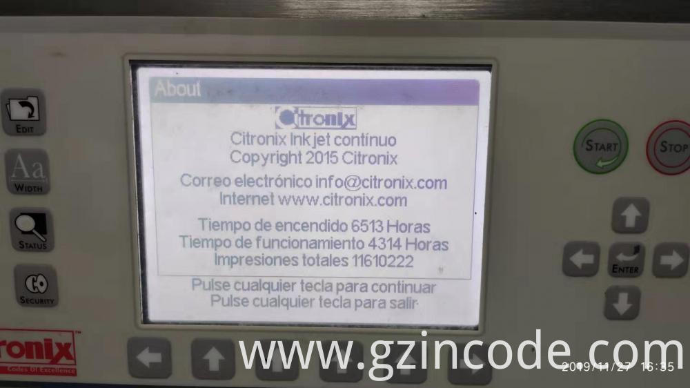 Second Hand Inkjet Printer Fir Citronix Second Hand Inkjet Printer For Citronix